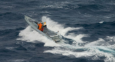 Monter avec RIB dans des conditions météorologiques extrêmes